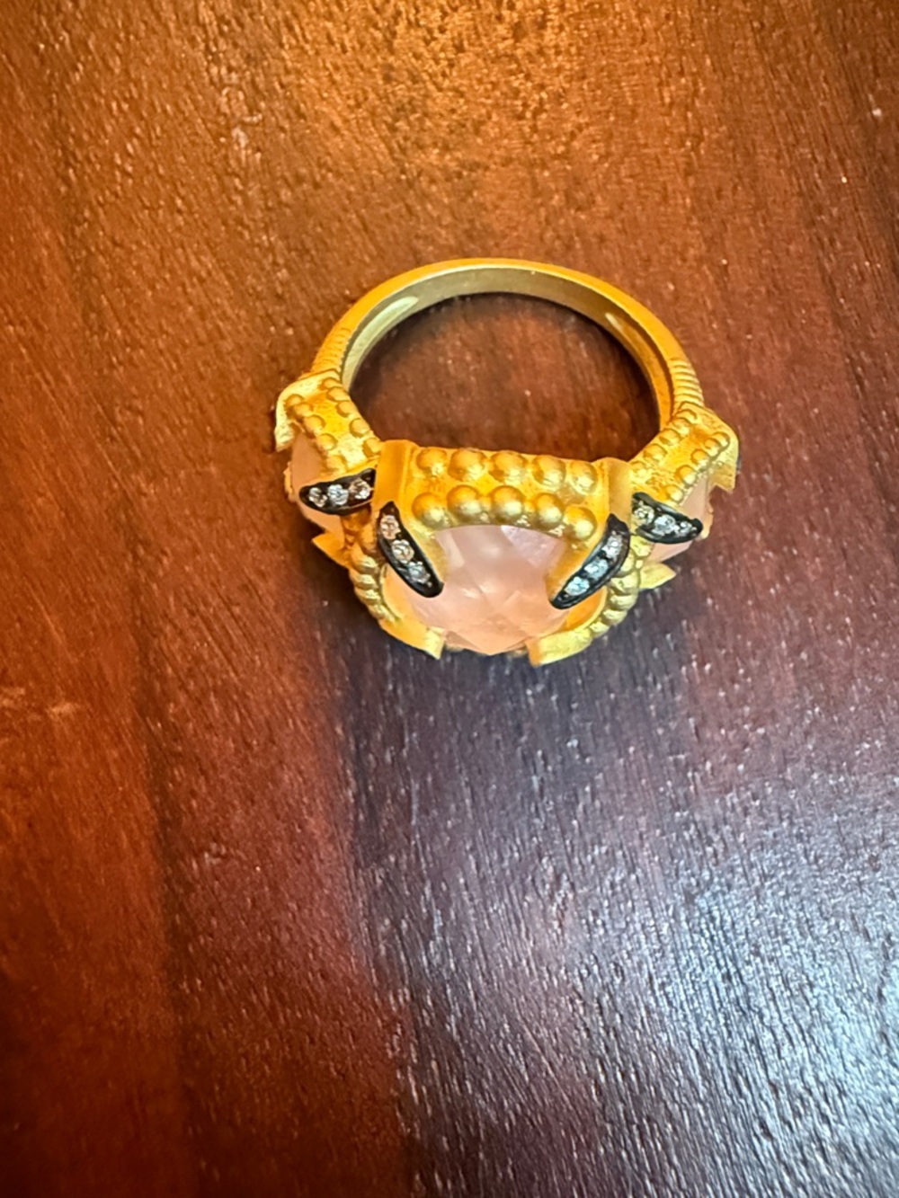 Freida Rothman Rose Quartz Ring Size 7